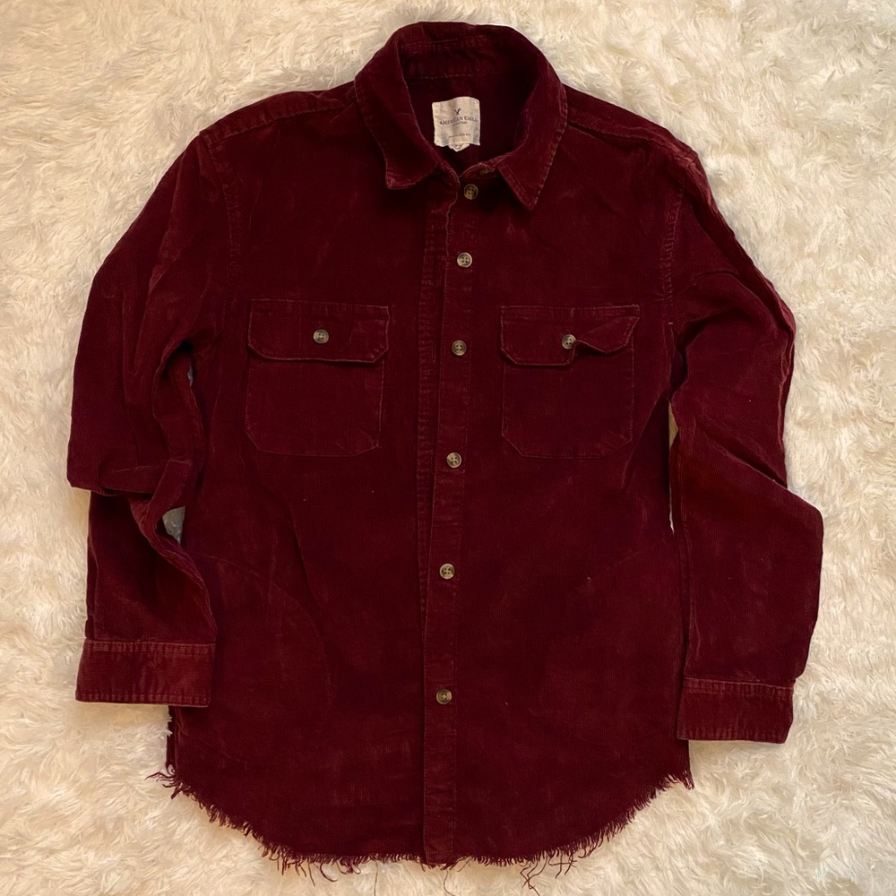 ♥️ Embroidered Corduroy button up top